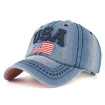USA Flag Jeans Cap Classic Basketball.