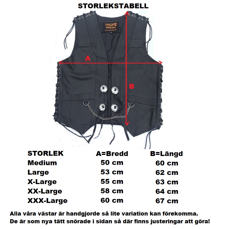 Trofé Chopper Biker Läderväst. Tidaholm AB