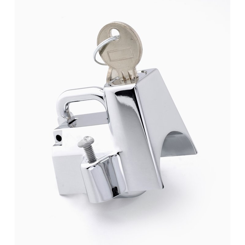 Helmet Lock Cromed Frames Chrashbar 22 - 32 mm (7/8" - 1¼") for Harley Davidson Universal. - 2