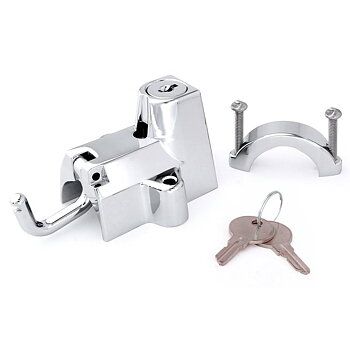 Hjelmlås Cromed Frames Chrashbar 22 - 32 mm (7/8" - 1¼") for Harley Davidson Universal.