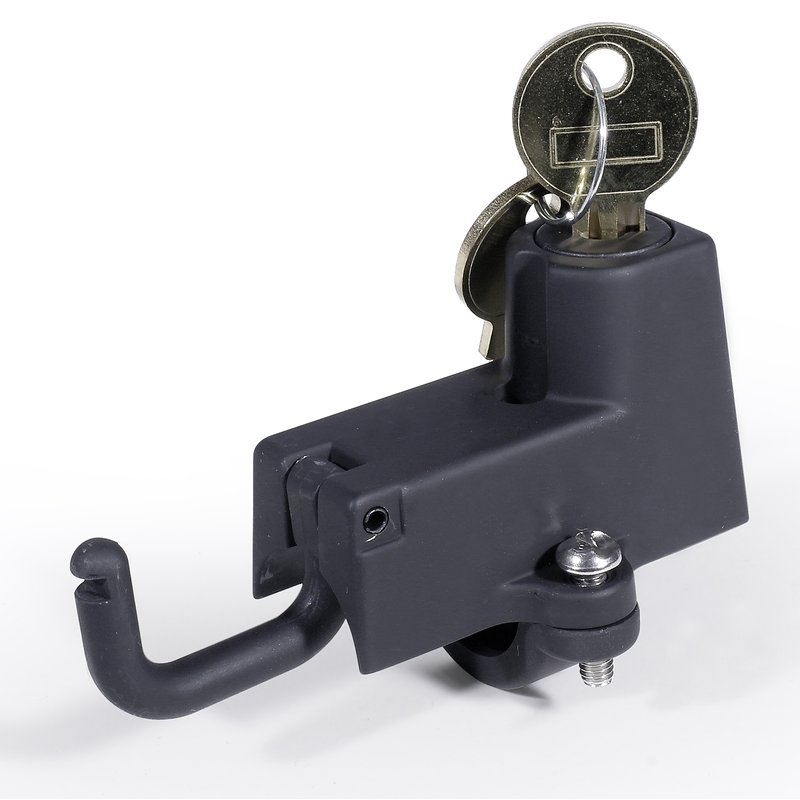 Black Helmet lock 7/8" (22mm). - 2