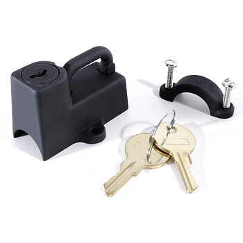 Black Helmet lock 7/8" (22mm) Hjälmås.