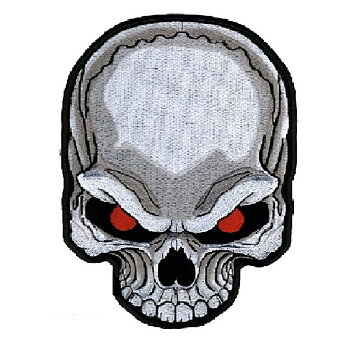 Skull Red Eyes Big Patch