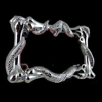 Universal 3D Snake Viper Bones nummerskiltramme.