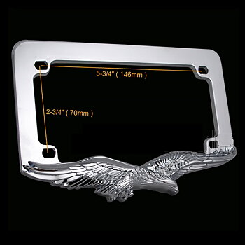 Universal 3D Eagle Hawk nummerskiltramme.