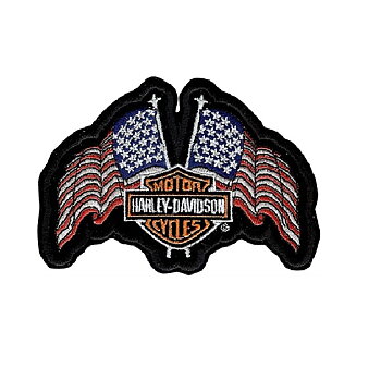 HD-Stickereiabzeichen USA-Flaggen (11x8 cm)
