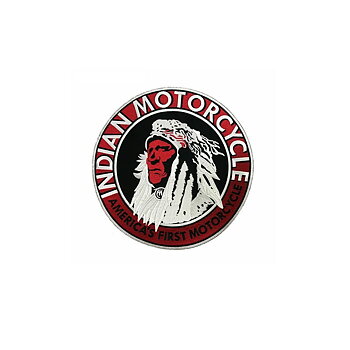 Indian Americás First Motorcycle Narrow Patch Embroidery Badge ( Ø8,5 cm)