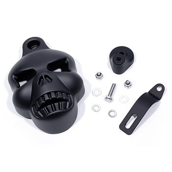  Horn Cover Chrome Black for Harley Davidson & Custombikes