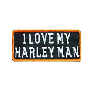 I Love My Harley Man Brodyrmärke. (13x6 cm)