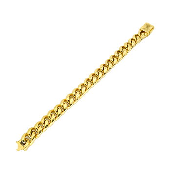 Halskjede Armoured link Rough Gold farget Elegant.