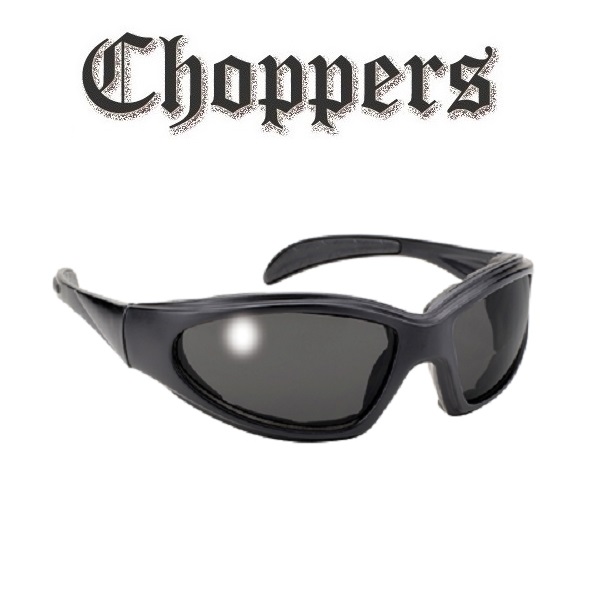 Choppers Riding Solglasögon Svart Vadderade Rökfärgad glas. - 2