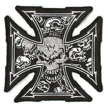 Cross Skull Big Patch broderimerke (27x27 cm)