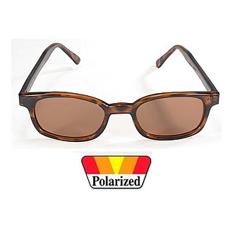 KD's The Original Bikers Polarised Dark Demi Frame/Amber.