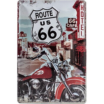 Harley Davidson Route US 66 license plate.