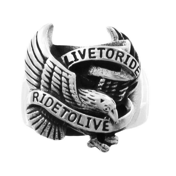 Ring Eagle Live To Ride. - 2