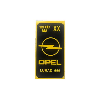 Skattemärke Opel Lurad.