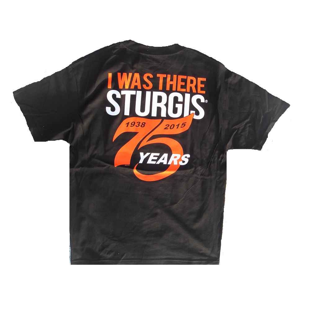 Sturgis T-Shirt 75 Jahre Ich war dabei Schwarz. - 2