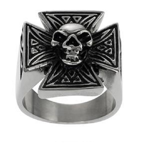 Iron Cross Skull Ring. - 3