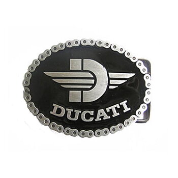 Ducati Motorcycle Chain Biker Black Buckle Buckles. ( 9x7 cm)