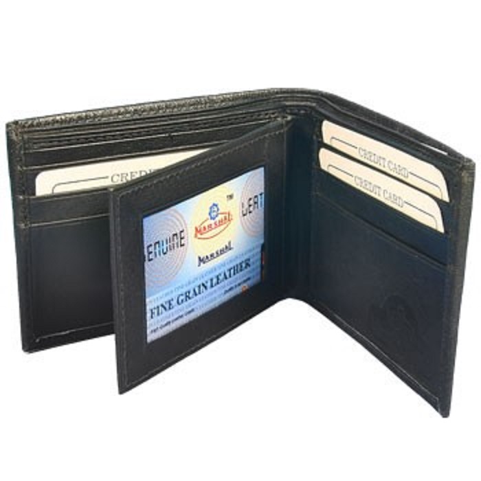 Soft Black Leather Bifold Wallet - 2
