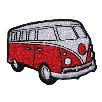 Volkswagen Bus Red Embroidery Badge patch (6,5x4cm)