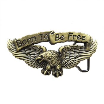 Born To Be Free belt buckle. (12x6cm)
