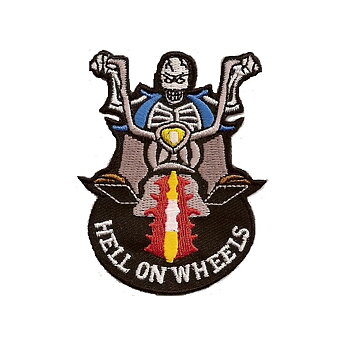 Hell On Wheels Patch Embroidery badge.