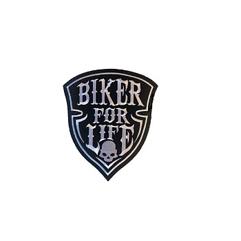Biker For Life Shield Narrow Patch broderimerke (.8x7 cm)