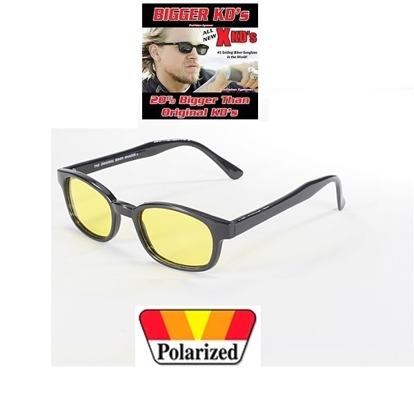 X-KDs The Original 20%  Större Bikers Polarized Yellow. - 3