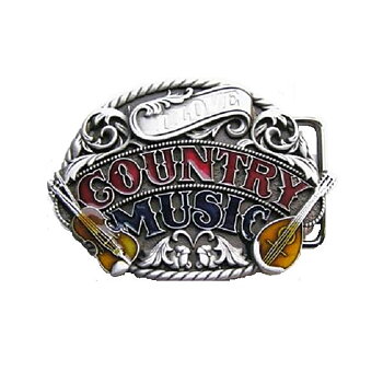 I Love Country Music buckle.