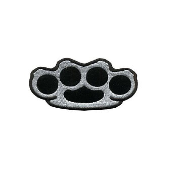 Brass Knuckles Knogjärn Smal Patch Brodyrmärke.