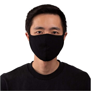 Gesichtsmaske &amp; Atemschutzmaske Stoff Schwarz.