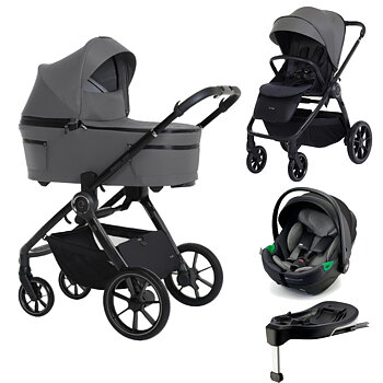 Stor barnvagnspaket 4i1 Espiro Yoga 2025 inkl. Babyskydd I-Care + Isofix bas