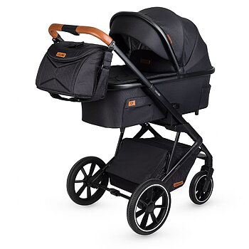 Stor barnvagnspaket Nessia 4i1 inkl. babyskydd Knox + isofix bas - Diamond Black