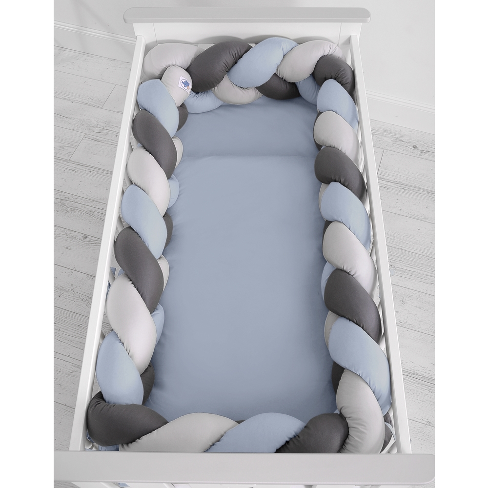 Spjälskydd Flätta XXL - Pastel Blue - Grey - Anthracite