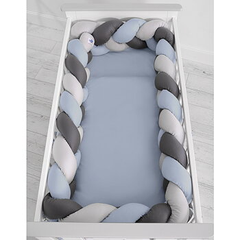 Spjälskydd Flätta XXL - Pastel Blue - Grey - Anthracite