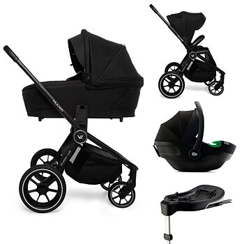Stor barnvagnspaket 4i1 Muuvo Quick 4.0 inkl. I-CARE bilstol + ISOFIX bas