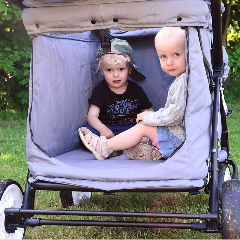 Trille Goliat, Barnvagn för 4 barn - Grey - 5