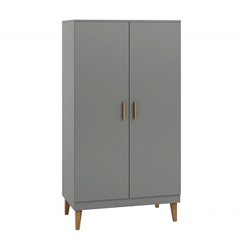 Kubi garderob dubbel 100x184 Grå