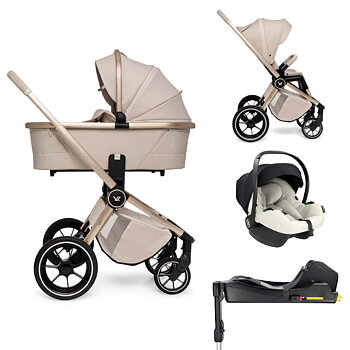 Barnvagnspaket 4i1 Muuvo Quick Boho inkl. babyskydd Cosmo AirFlow + isofix bas Dock2