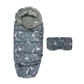Vinterpaket till barnvagn, Åkpåse+Muffar Sloth, Set