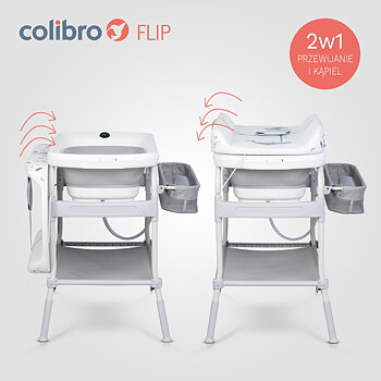 Skötbord och badbalja Flip Colibro