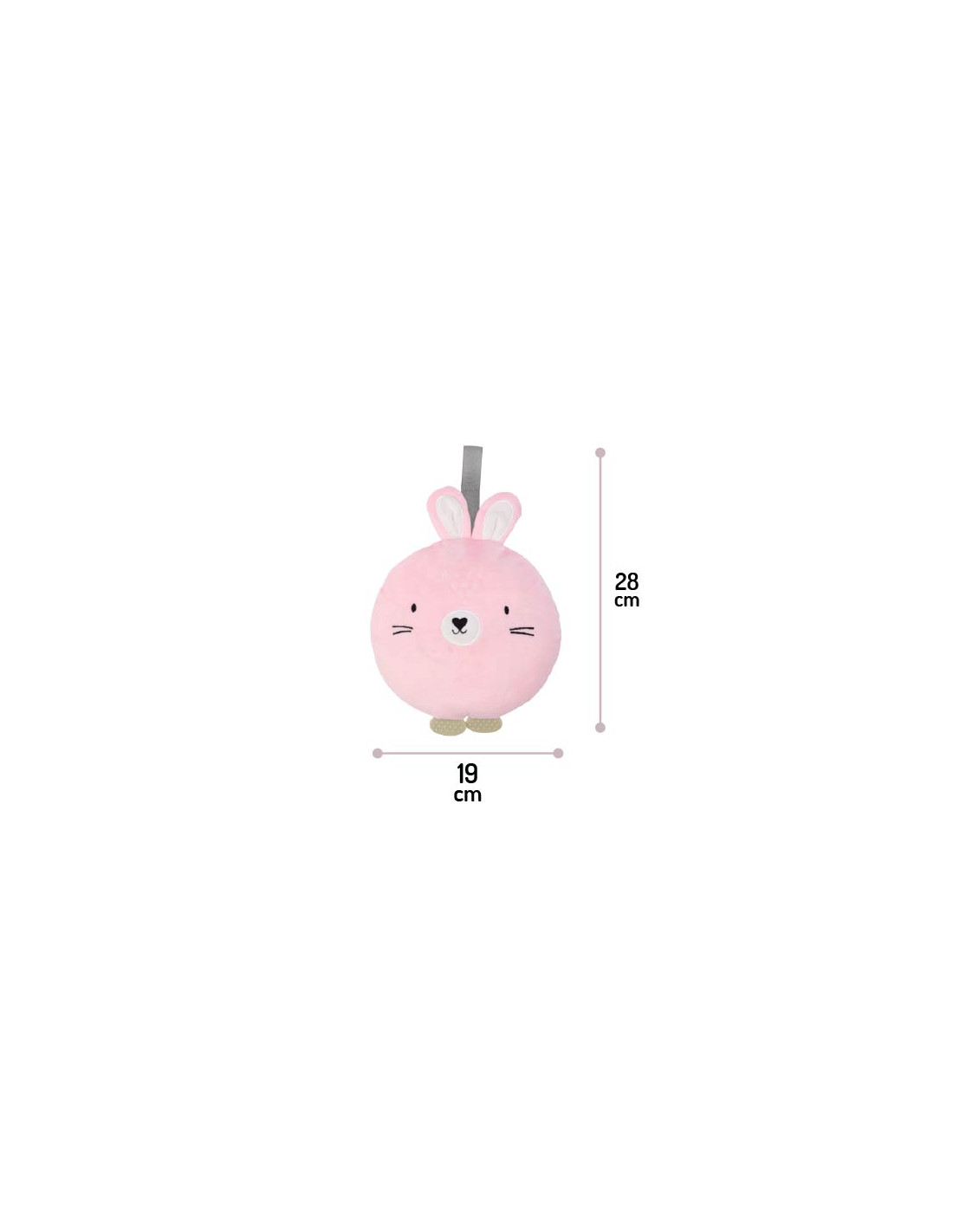 Momi Lulu Musikalisk mjuk aktivitets leksak - Rosa - 7