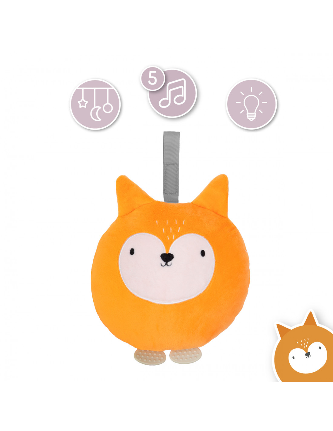 Momi Lulu Musikalisk mjuk aktivitets leksak - Orange - 5