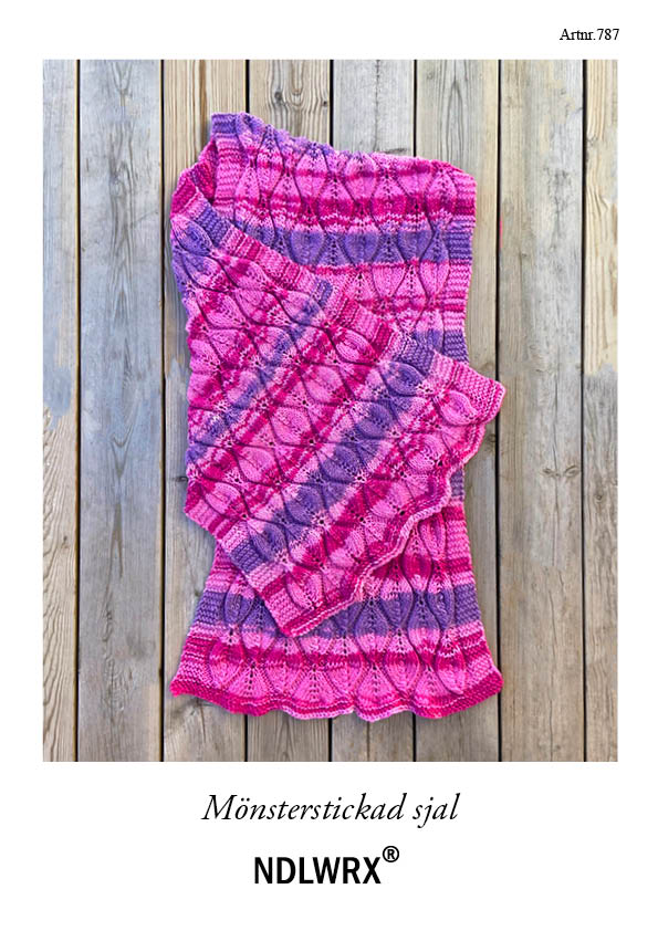 Mönster. Mönsterstickad sjal. (787)