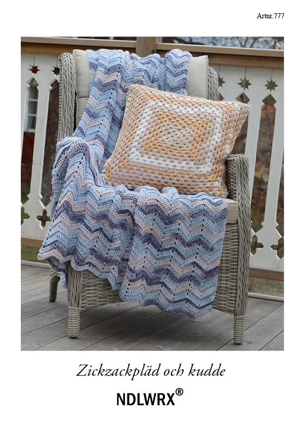 Mönster. Pläd och kudde. (777)