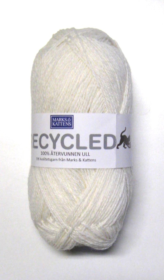 Recycled ullgarn. Ecru (409)