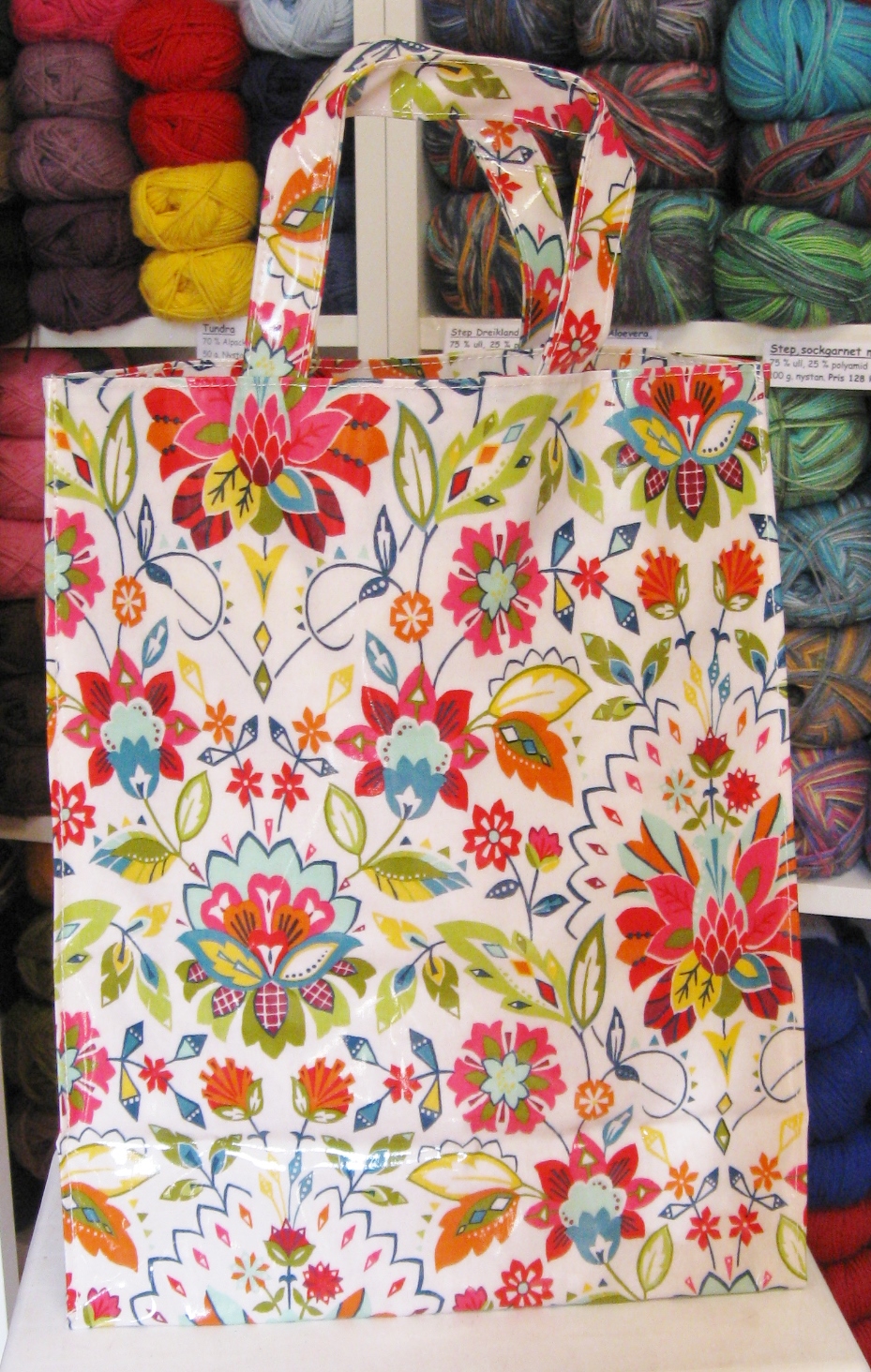 Shoppingbag. Stor. Blommor.