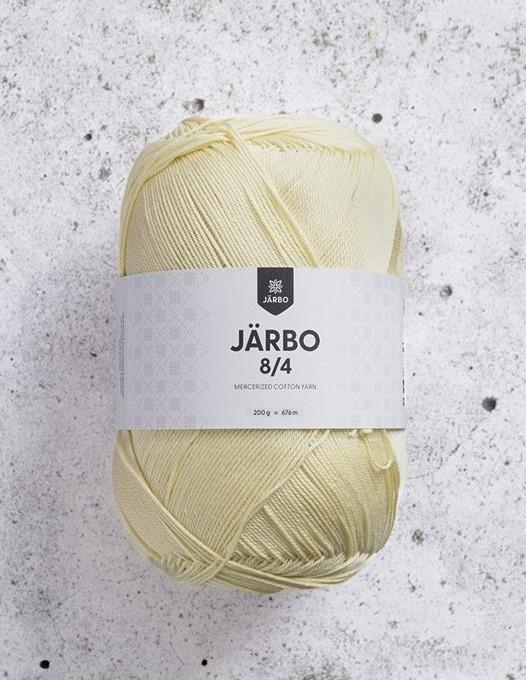 Järbo 8/4, 100 % bomull. Ljus gul 2275
