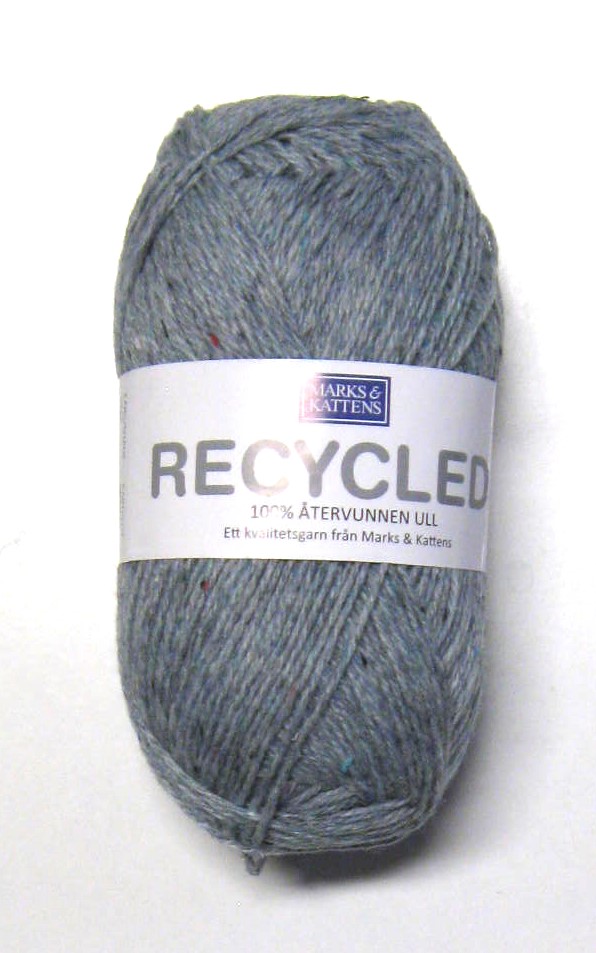 Recycled ullgarn. Isblå (411)